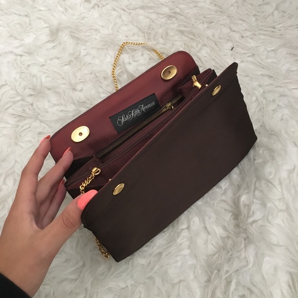 Saks Fifth Avenue Handbags - Chocolate Colored Evening Bag